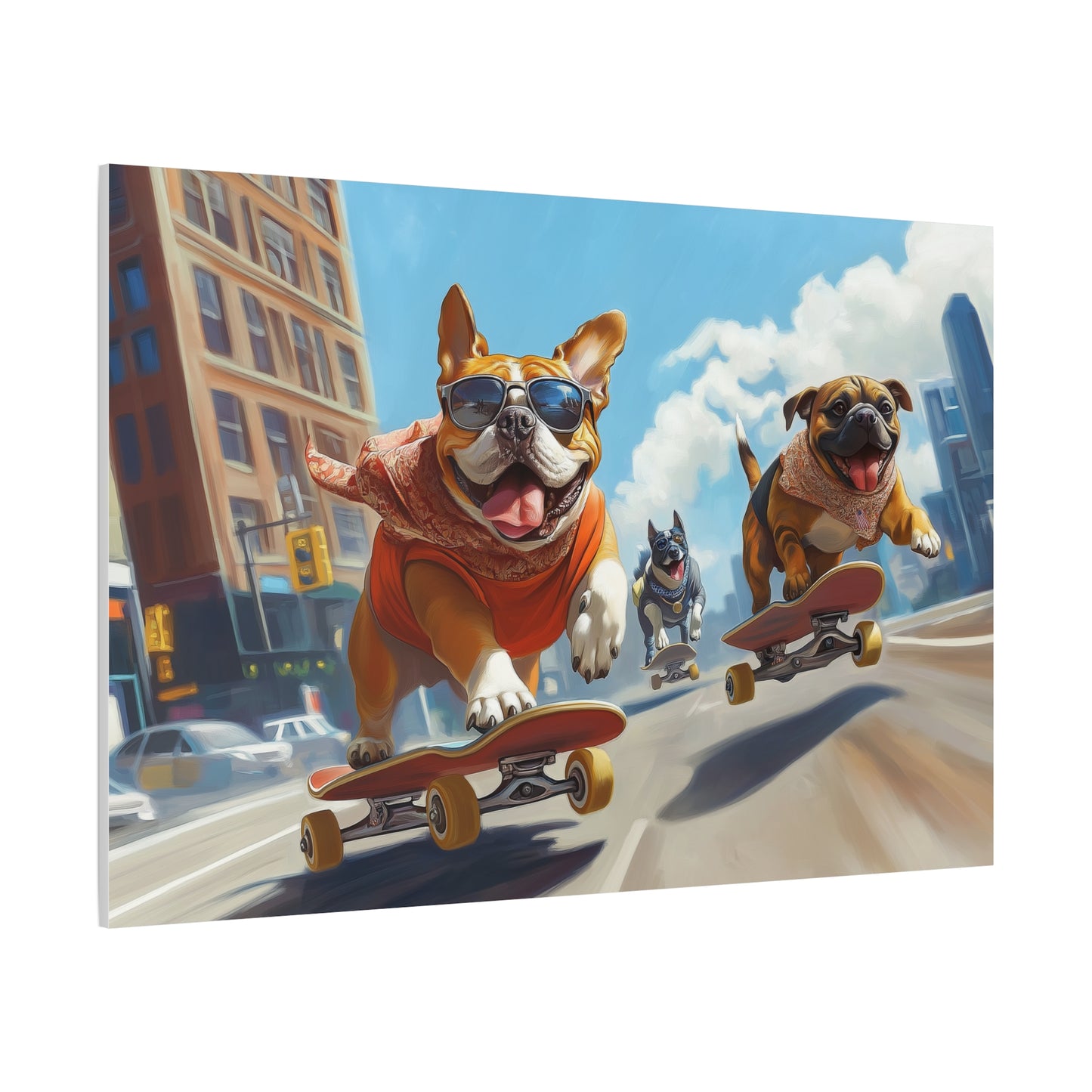 Chiens Skateurs en Liberté Urbaine
