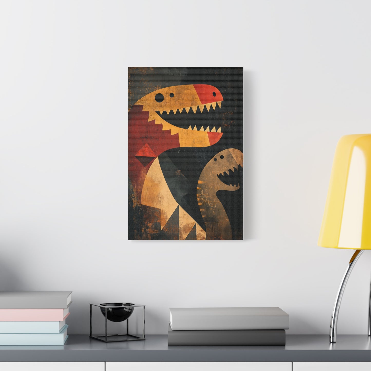 Dinosaures Géométriques : Art Préhistorique Moderne