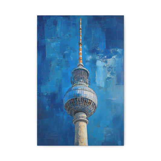 Fernsehturm de Berlin : Tour et Ciel Bleu