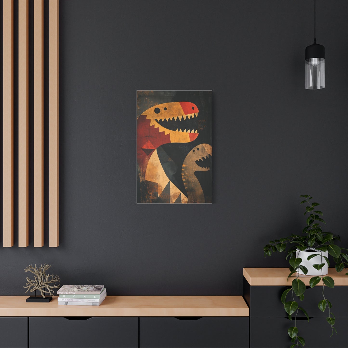 Dinosaures Géométriques : Art Préhistorique Moderne
