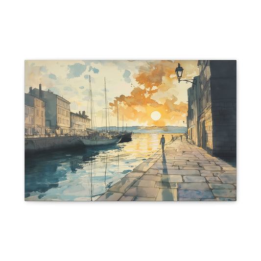 Crépuscule Enchanté au Bord de l'Eau