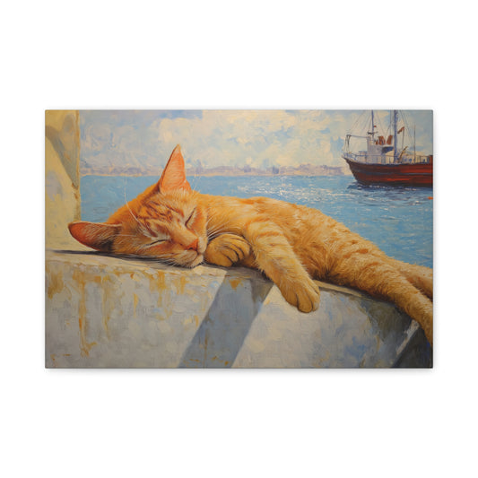 Chat Serein au Rythme de la Mer
