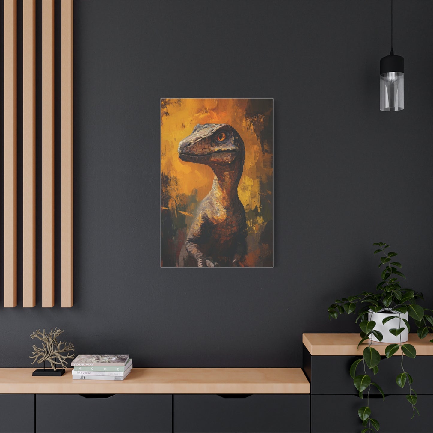Éveil Préhistorique : Tableau Intense et Sauvage