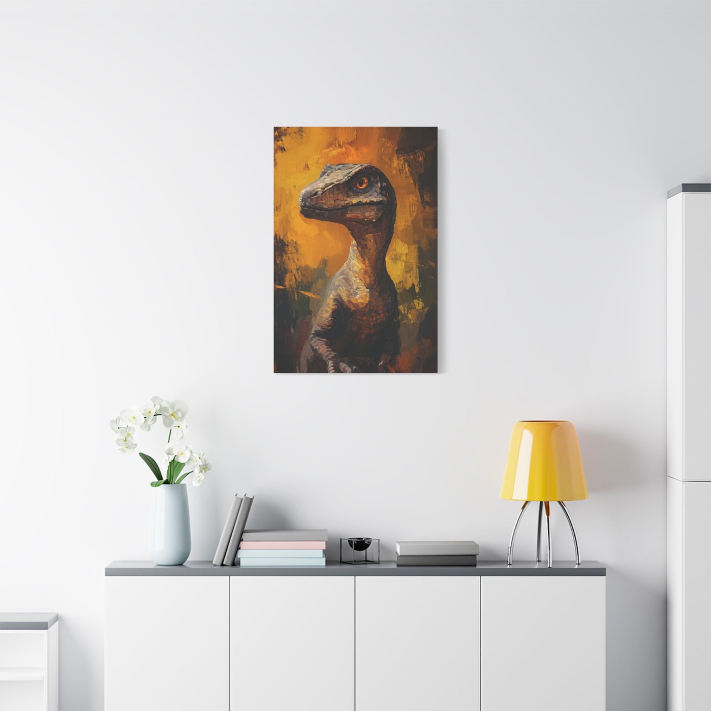 Éveil Préhistorique : Tableau Intense et Sauvage