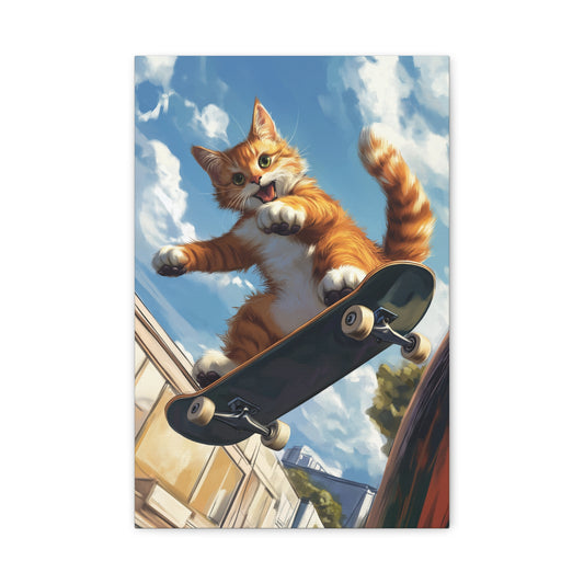Chat Skateur: Audace et Agilité en Action!