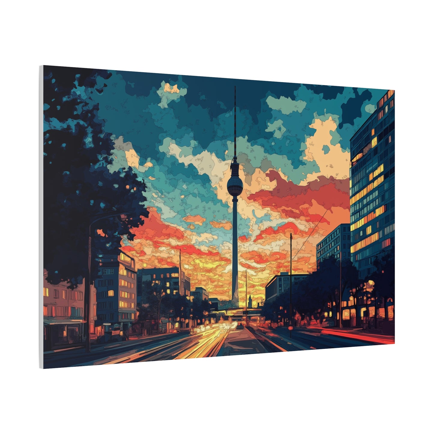 Coucher de Soleil et Fernsehturm à Berlin