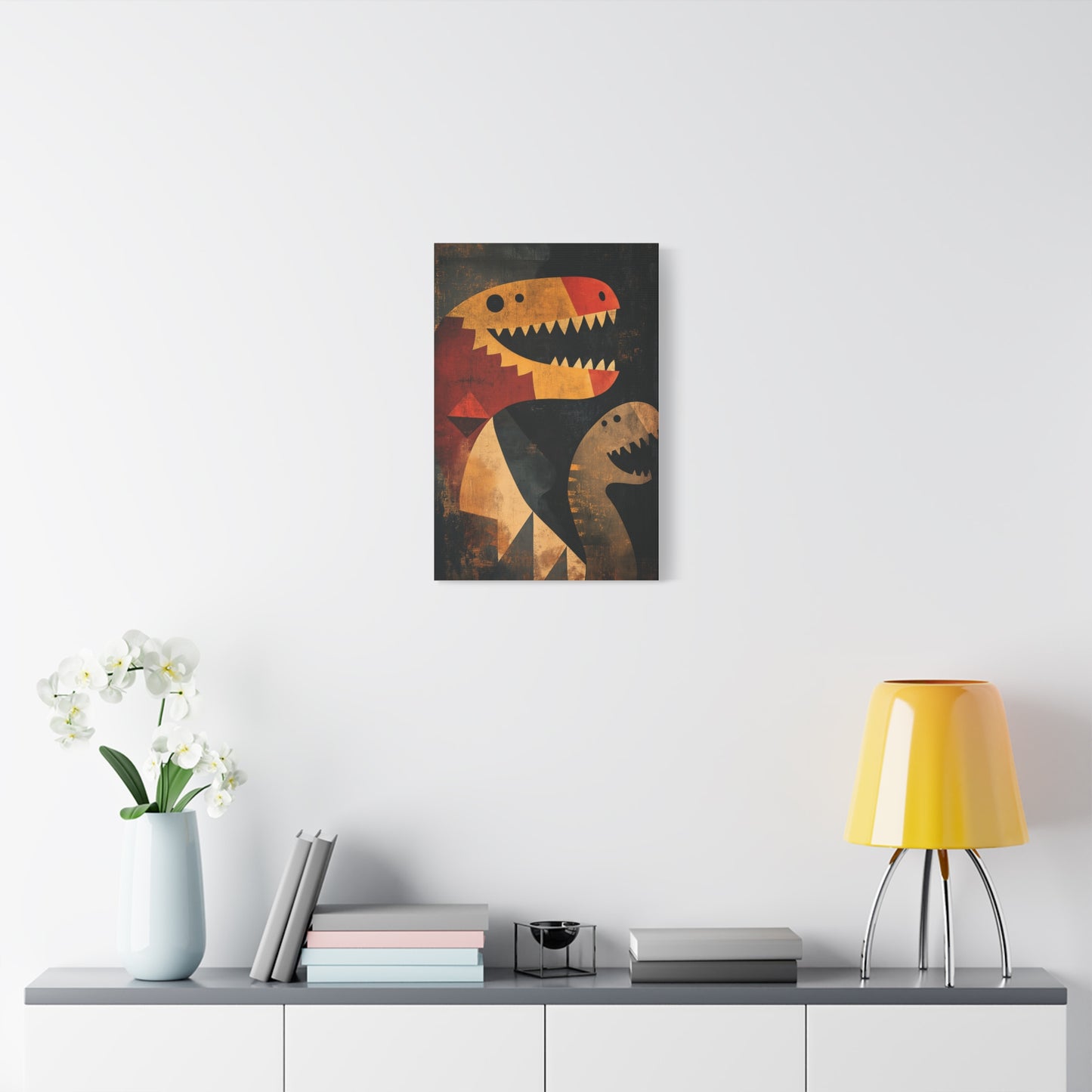 Dinosaures Géométriques : Art Préhistorique Moderne
