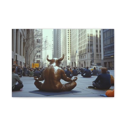 Méditation de Charging Bull avant l'ouverture de Wall Street