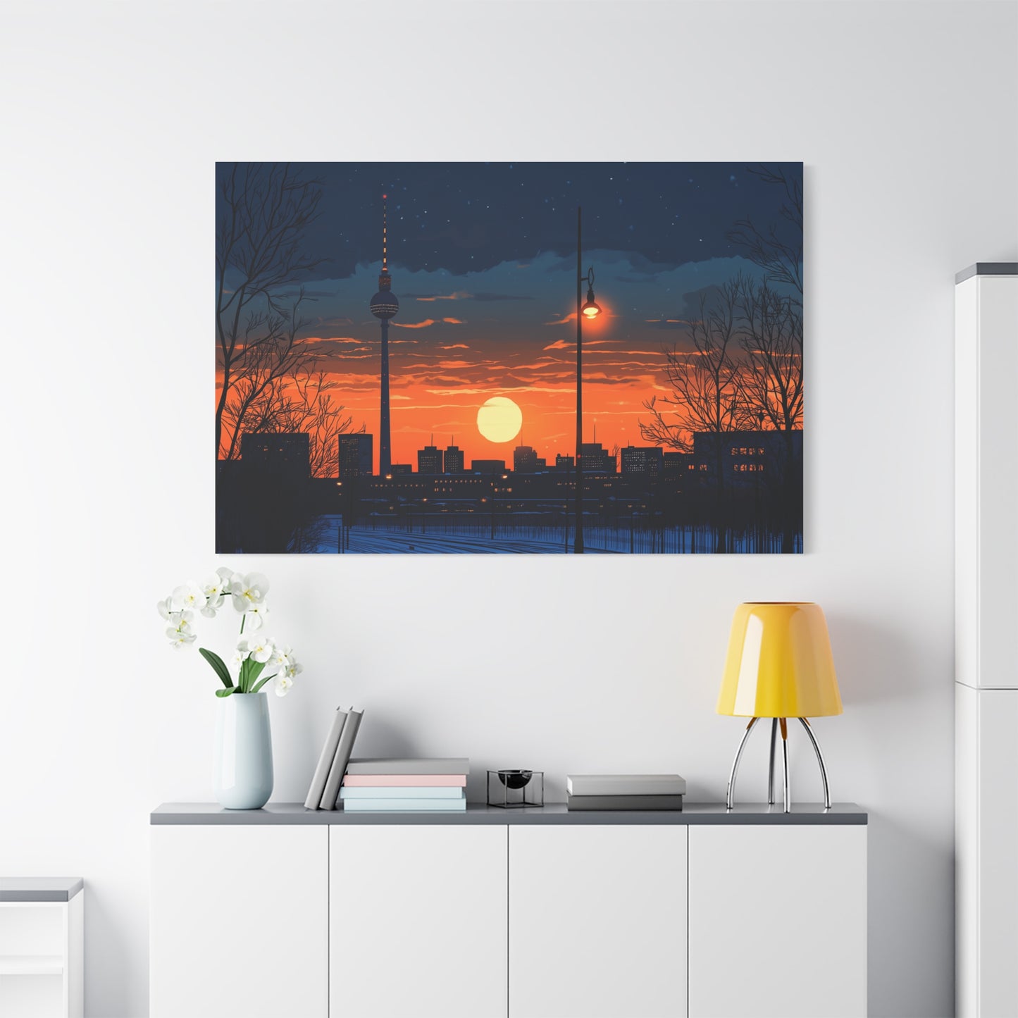 La Fernsehturm de Berlin au Crépuscule