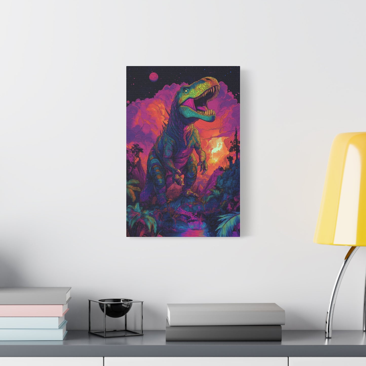 Dino Sunrise: Explosion de Couleurs!
