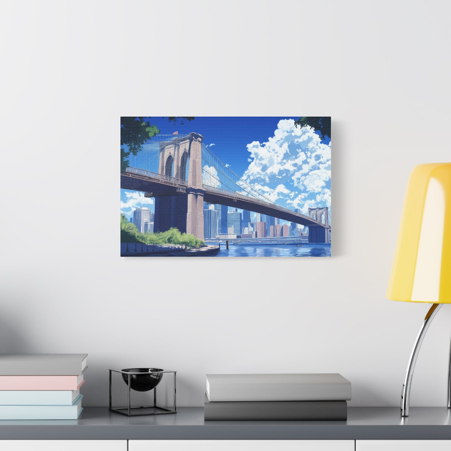 Pont de Brooklyn sous un Ciel Radieux