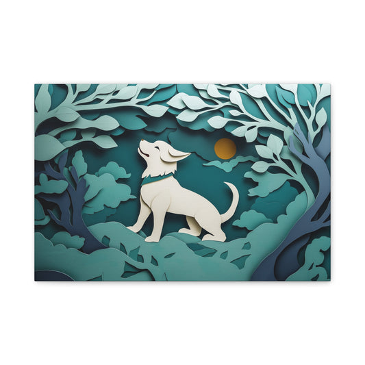 Éveil du Chien sous la Lune