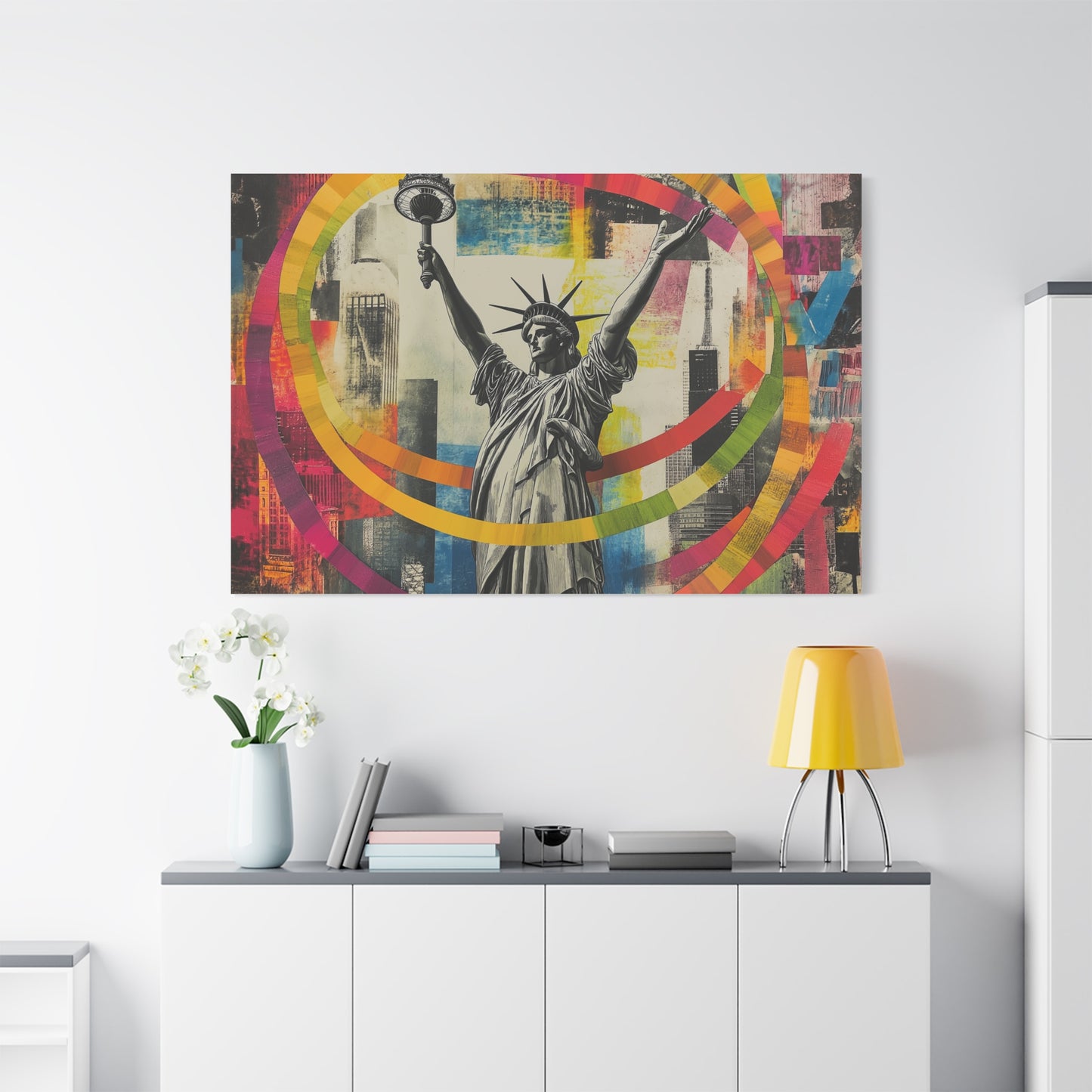 Liberté Éclatante en Couleurs Urbaines