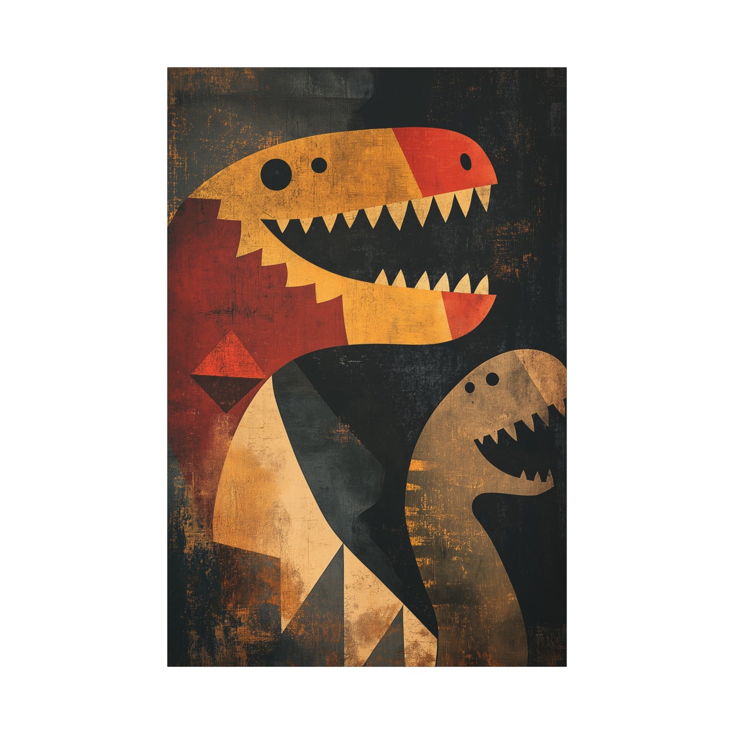 Dinosaures Géométriques : Art Préhistorique Moderne