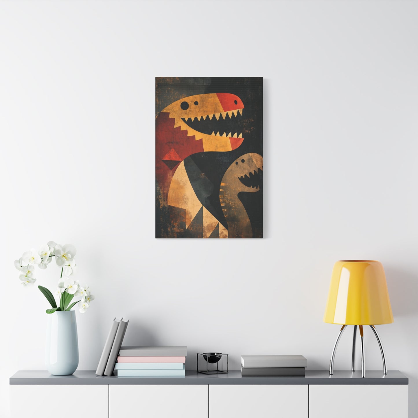 Dinosaures Géométriques : Art Préhistorique Moderne