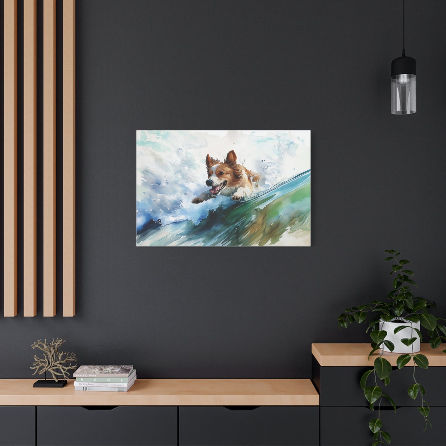 Énergie Canine en Vagues Vibrantes
