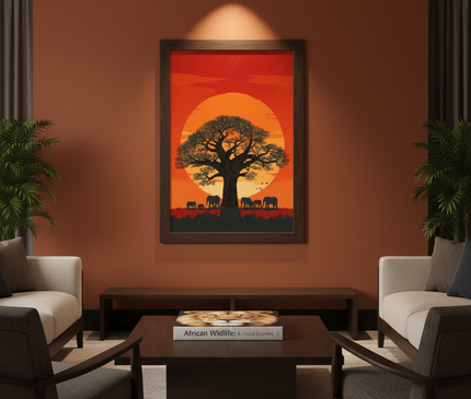 Baobab au Soleil Couchant