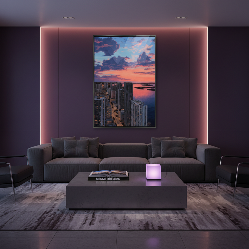 Crépuscule Violet sur Miami