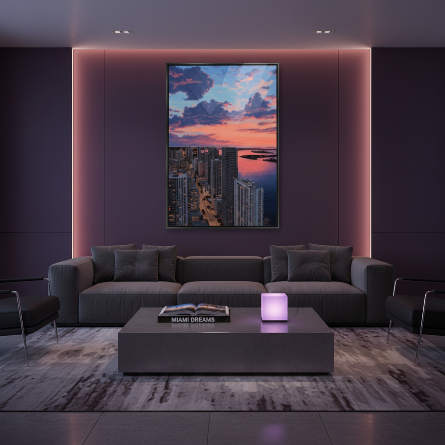 Crépuscule Violet sur Miami
