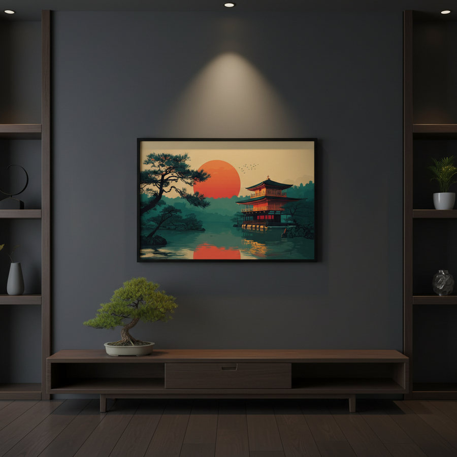 Crépuscule sur Kinkaku-ji