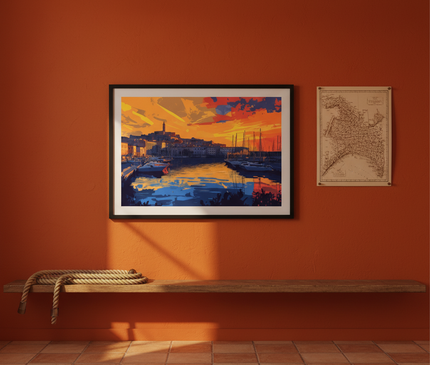 Embrasement du Port au Crépuscule