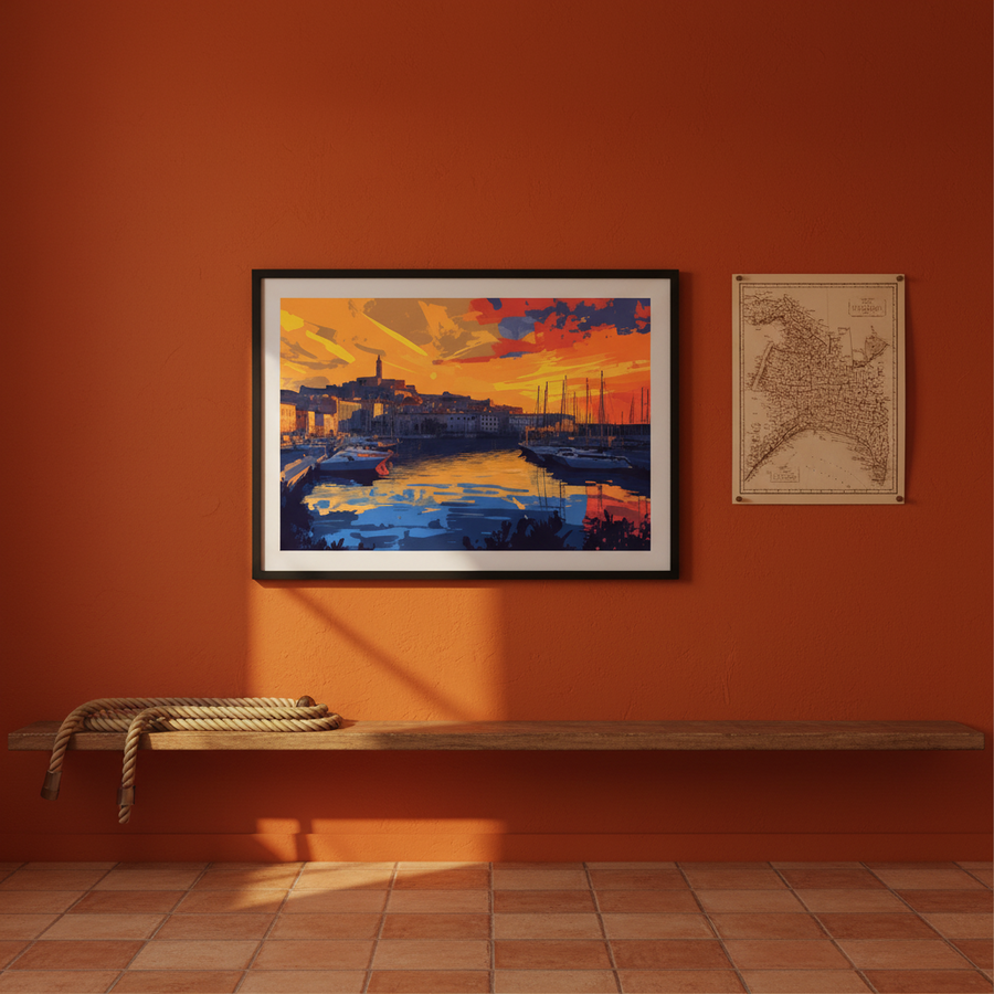 Embrasement du Port au Crépuscule
