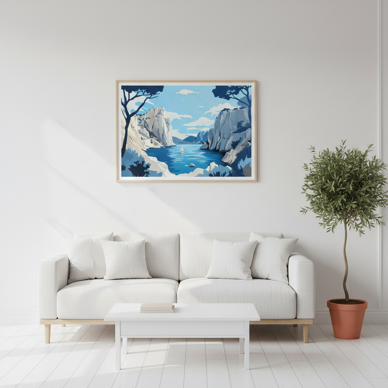 Fenêtre sur les Calanques Bleues - mise en situation
