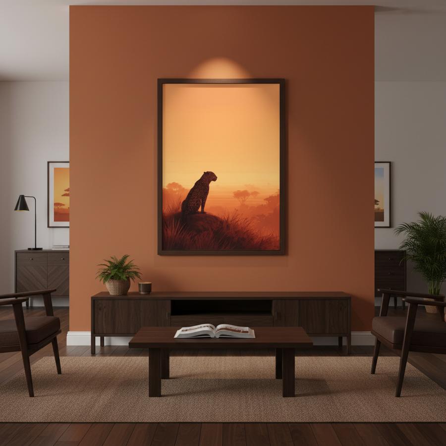Guépard au Crépuscule Doré