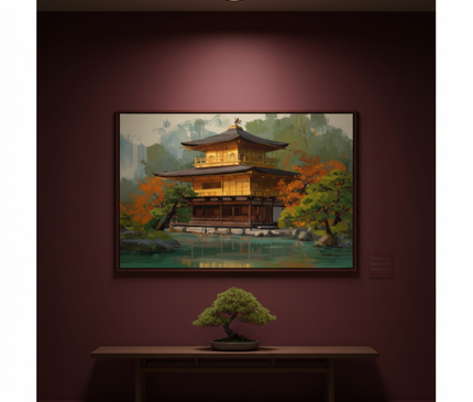 Kinkaku-ji et Érables Pourpres