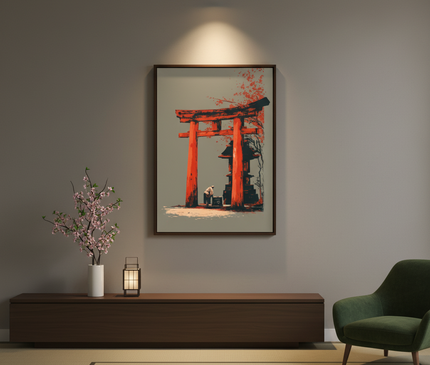 L'Homme, le Torii et le Cerisier