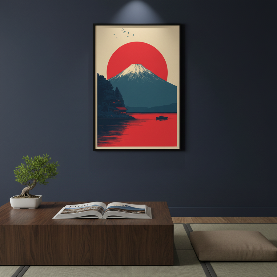 Mont Fuji et Soleil Levant