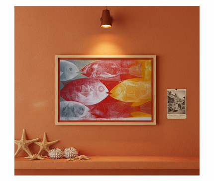 Poissons en Dégradé Gravé