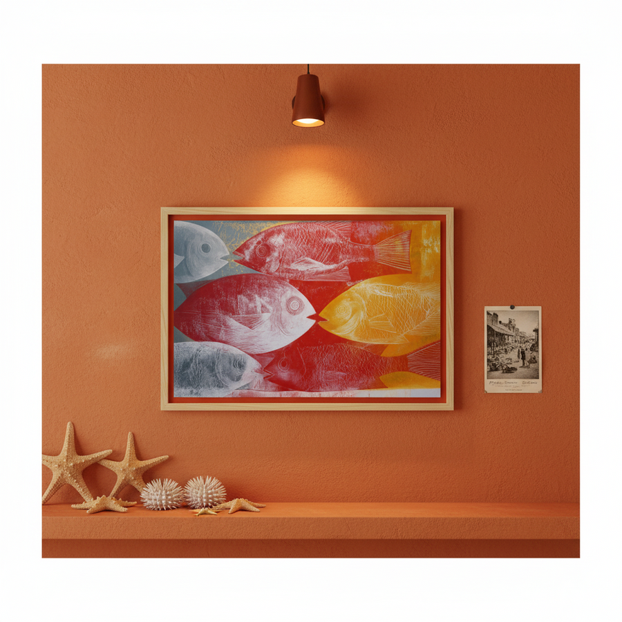 Poissons en Dégradé Gravé