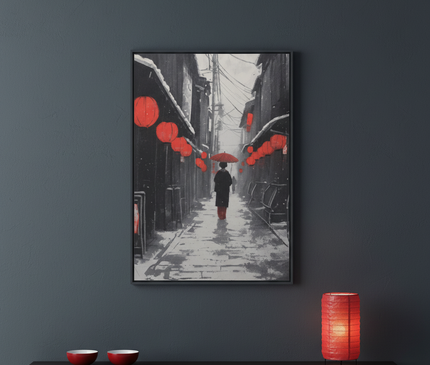 Ruelle Grise et Lanternes Rouges