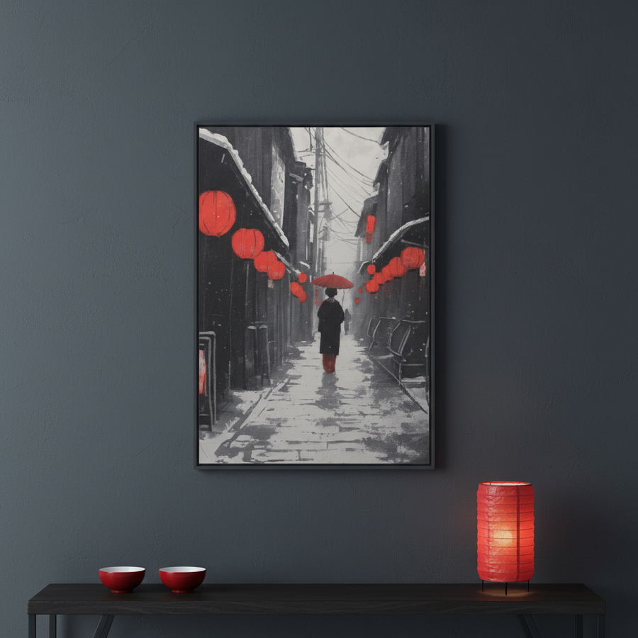 Ruelle Grise et Lanternes Rouges