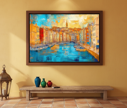 Symphonie Turquoise et Ocre sur le Port