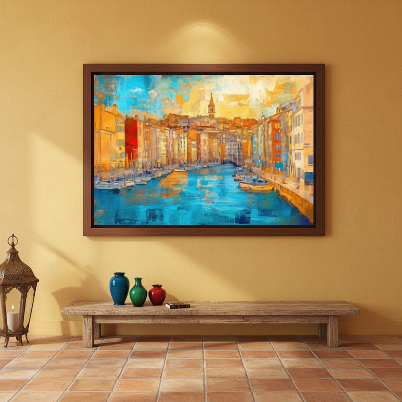 Symphonie Turquoise et Ocre sur le Port
