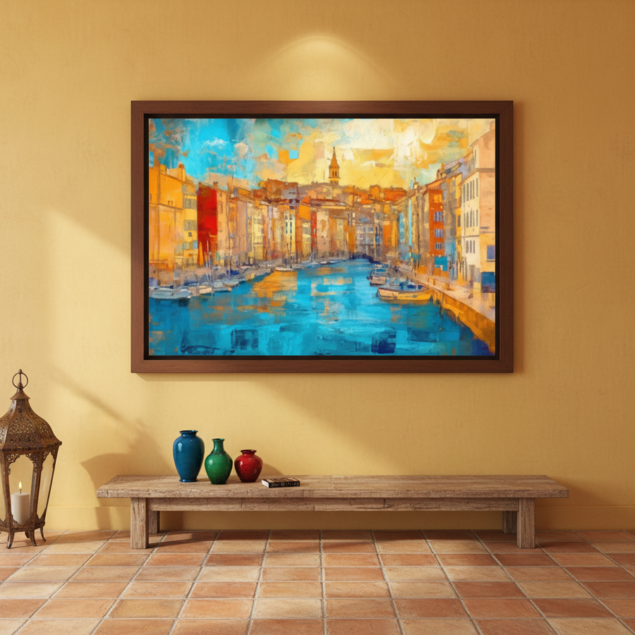 Symphonie Turquoise et Ocre sur le Port