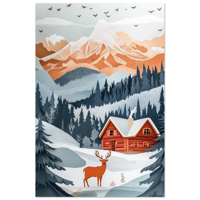 Refuge au Cœur de l’Hiver - œuvre