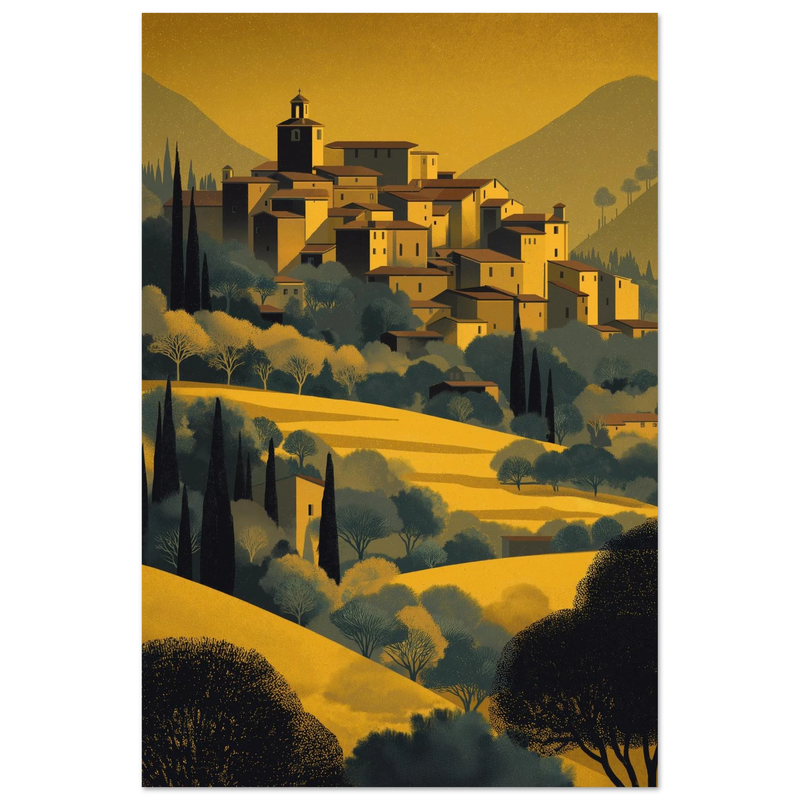 Village Doré de Toscane - œuvre
