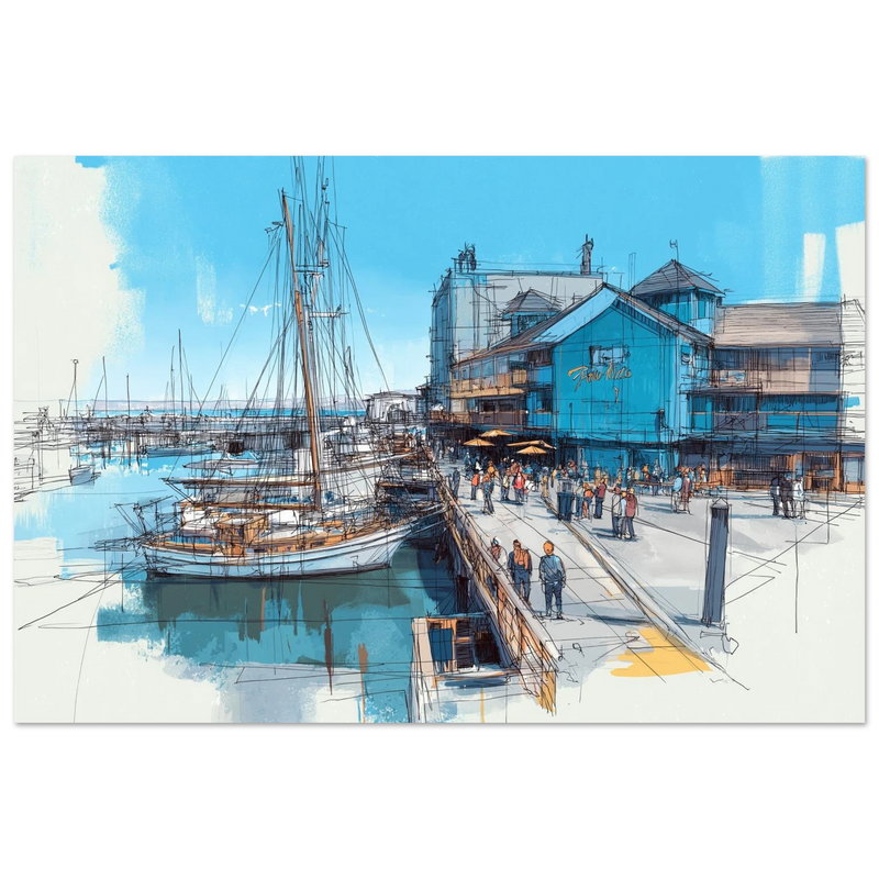 Fisherman's Wharf Esquissé - œuvre