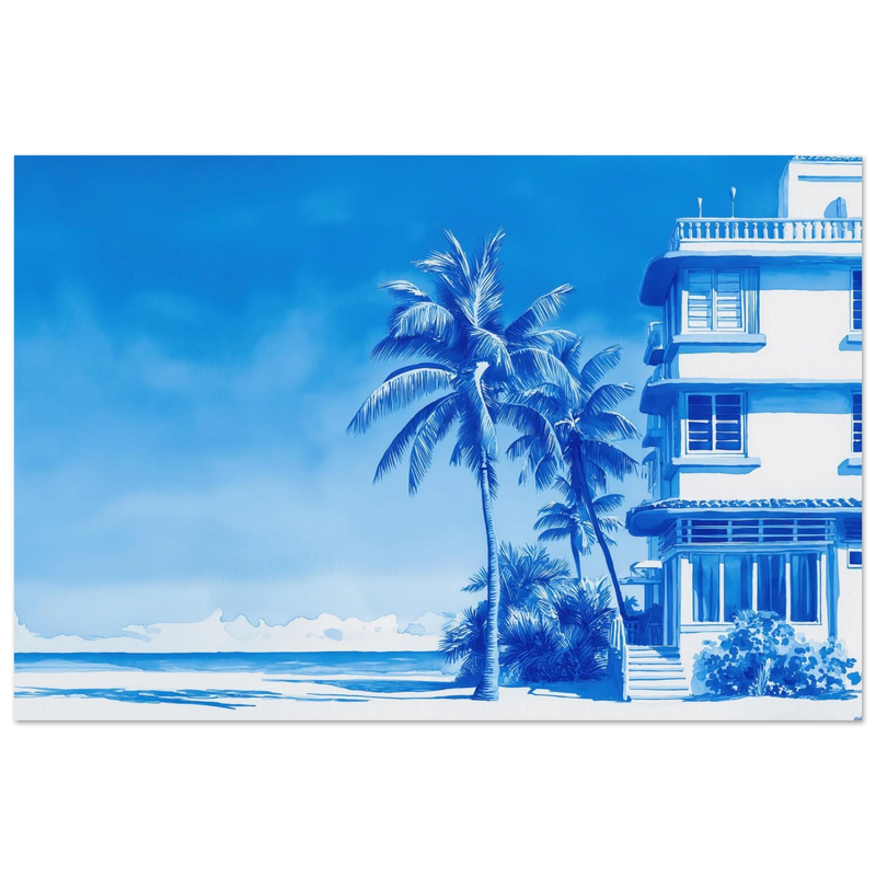 Miami Beach en Bleu d'Azur - œuvre