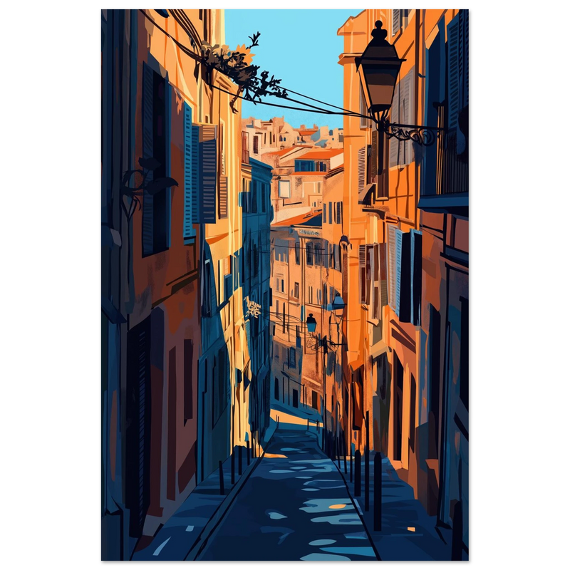Ombre et Lumière dans les Ruelles du Panier - œuvre